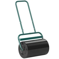Outsunny Rouleau à gazon maniable, rouleau pratique pour pelouse, rouleau à gazon, rouleau de jardin, flexible, acier, 58L x 32,5B x 113H cm, Vert foncé(m-1)