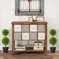 HOMCOM Set mit 2 dekorativen künstlichen Pflanzen, 60 cm Buchsbaumkugeln im Topf, Kunststoff, grün(m-2)