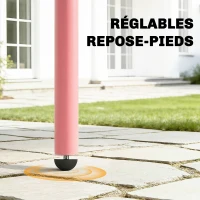 Outsunny Masă de Luat Masa pentru Exterior 120 x 70 cm pentru 4 Persoane, Masă de Grădină dreptunghiulară cu blat cu lamele și margini rotunjite, Roșu(m-4)