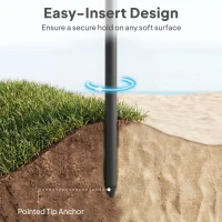 Outsunny Sonnenschirm Strand Ø150 cm wasserabweisend faltbar Strandschirm mit Sandanker verstellbarer Neigung Tragetasche Beige(m-6)