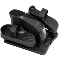 SPORTNOW Mini pédalier, 12 vitesses, écran LED, télécommande, antidérapant, portable, métal, plastique, noir