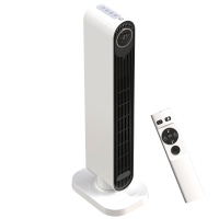 HOMCOM Chauffage soufflant en ABS 2000W avec télécommande, oscillation et minuterie, 30x22x82.5 cm, Blanc