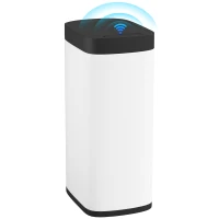 HOMCOM Coș de gunoi de bucătărie automat 50 L, coș cu senzor de mișcare, funcționează pe baterii, 26,5x35,5x68 cm, crem(m-8)