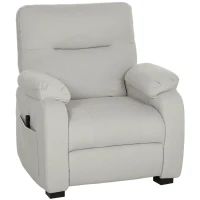 HOMCOM Elektrischer Relaxsessel verstellbar USB-Anschluss Fußstütze Seitentaschen Fernbedienung 96x90x103cm Creme(m-8)