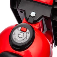 AIYAPLAY Auto cavalcabile a forma di moto con musica e bolle, Rosso(m-5)