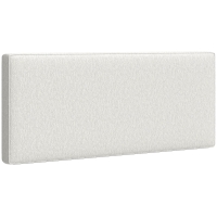 HOMCOM Wand-Kopfteil in Leinenoptik, 140 x 60 cm, gepolstertes hängendes Kopfteil fürs Schlafzimmer, creme