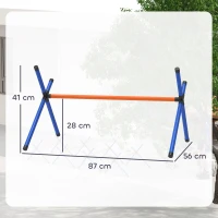 PawHut Set Agility pentru câini, echipament Agility 4 piese cu obstacole, geantă de transport, set reglabil de antrenament pentru câini mici(m-3)