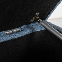 HOMCOM Panca contenitore imbottita effetto cashmere, 95x38x45 cm, Blu(m-5)