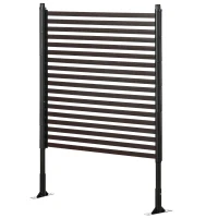 Outsunny Sichtschutz-Gartenzaun aus Metall für den Außenbereich mit Füßen oder Pfosten zum Einstecken, modular, 93L x 22l x 124H cm(m-7)