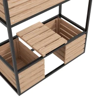 Outsunny Fioriera a gradoni con 3 vasche, 83x39x100 cm(m-5)