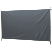 Outsunny Tenda a morsetto con manovella regolabile in altezza tenda a bracci articolati senza forare 400 cm larga Grigio scuro(m-5)