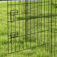 PawHut Parc modular pentru câini iepuri rozătoare gard pentru animale mici interior și exterior 61 x 91 cm negru(m-4)