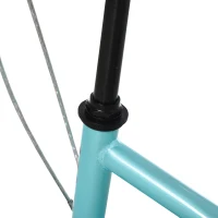 HOMCOM Monopattino bambini regolabile con ruote grandi e freno a mano, Blu(m-5)