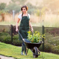 Outsunny Sichtschutz-Gartenzaun aus Metall für den Außenbereich mit Füßen oder Pfosten zum Einstecken, modular, 93L x 22l x 124H cm(m-2)