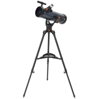 Outsunny Télescope Réflecteur Astronomique pour Adultes et Débutants Ouverture 114 mm avec Trépied Réglable Housse(m-1)
