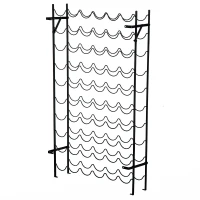 HOMCOM Portabottiglie per 60 bottiglie in metallo, 63x20,5x118 cm, Nero(m-7)