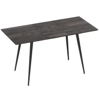 HOMCOM Table à manger extensible, table modulable pour 6-8 personnes, table de cuisine avec pieds solides en acier(m-7)
