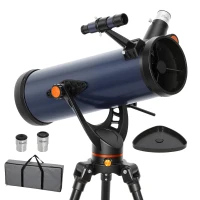 Outsunny Télescope Réflecteur Astronomique pour Adultes et Débutants Ouverture 114 mm avec Trépied Réglable Housse(m-6)