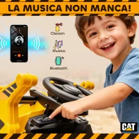 AIYAPLAY Elektrischer Kinderbagger 3-6 Jahre Offizielle Marke Caterpillar 12V mit Fernbedienung, Gelb(m-4)