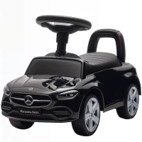 AIYAPLAY Voiture pour enfants sous licence Mercedes Benz avec klaxon et espace de rangement, 65x28x39 cm, Noir(m-1)