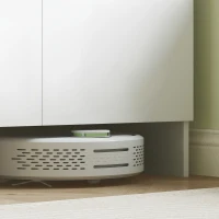 HOMCOM Mobile da cucina con scaffali e vano microonde, Bianco(m-5)