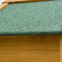 Outsunny Armadio attrezzi in legno con 2 ripiani e porte, 79x49x190 cm(m-5)