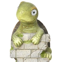 Outsunny Statua tartaruga da giardino con luce solare(m-5)