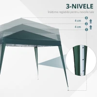 Outsunny Foisor Pliabil de Gradina 2.4x2.4m în Oțel și poliester, Verde(m-7)