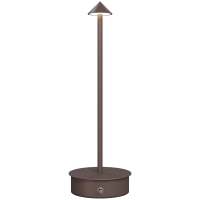 HOMCOM Wiederaufladbare Touch-Tischlampe mit USB, einstellbar 3000K/4500K/6000K, Laufzeit 4-8 Stunden, Caffè