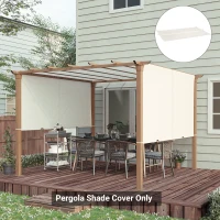Outsunny Toile de rechange pergola rétractable de 5 x 2,4 m pour pergola de 3 x 3 m tissu polyester beige(m-10)