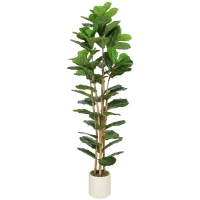 HOMCOM 180cm Artificial Fiddle Leaf Fig Tree - Green(m-11)