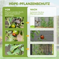 Outsunny Obstkäfig, Pflanzenschutznetz mit Reißverschlusstür, Schutz vor Vögeln, Insekten und kleinen Tieren, Schwarz(m-4)