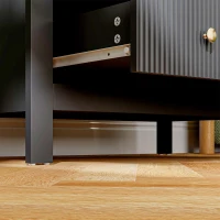 HOMCOM Elegant Chest of Five Drawers - Black(m-9)