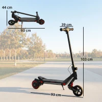 SPORTNOW Electric Scooter for Kids, Foldable E Scooter for Age Age 6+ with LED Display, RGB lights, Up to 16km/h, Black(m-3)