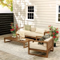 HOMCOM 90cm Artificial Rose Tree Set of 2, Decorative Fake Plant with 344 Silk Leaves 17 Flowers for Outdoor Indoor Decor, Red(m-7)