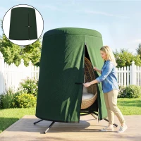 Outsunny 196 x 230 cm Hanging Egg Chair Protective Cover - Green(m-2)
