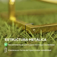 Outsunny Arco de Jardín de Metal Redondo para Rosas Arco de Boda con Recubrimiento en Polvo para Decoración 230x28x234 cm Dorado(m-5)