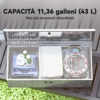 HOMCOM Cassetta degli Attrezzi da 43L in Alluminio con Serratura, 2 Chiavi e Maniglia Laterale, 76.2x33x24.4 cm, Argento(m-4)