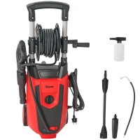 Outsunny Hochdruckreiniger 1800 W mit Zubehör, einstellbarem Winkel und automatischer Abschaltung 30x27,5x76 cm Rot und Schwarz
