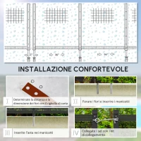 Outsunny Recinzione Barriera di Sicurezza per Piscina a Rete, Set di 4 Pannelli, 365L x 126H cm, Nero(m-6)
