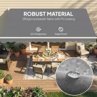 Outsunny Zamiennik materiału markizy – osłona przeciwsłoneczna UPF 50+ do ramy 3,5 x 2,5 m, ciemnoszary(m-5)