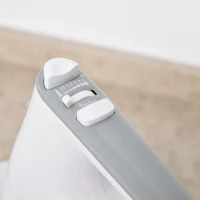 HOMCOM Batedeira de Pastelaria Profissional Multifuncional Robô de Cozinha 3.4 litros com 6 velocidades Inclui 3 cabeças 300 W de aço inoxidável branco(m-10)