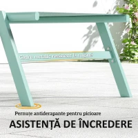 Outsunny Set 2 Șezlonguri cu Măsuță, Șezlonguri Grădină cu Spătar Reglabil.(m-8)