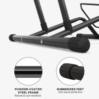 SPORTNOW Portable Bike Floor Stand, Freestanding Bike Rack for 16"-29" Kid's/Mountain/Road Bikes Home Garages Use(m-6)