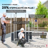 Outsunny Abri de jardin cabanon en résine polypropylène - 1 porte verrouillable 1 fenêtre et 1 grille d'aération(m-4)