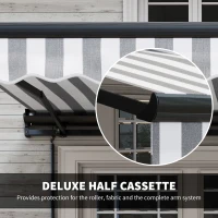 Outsunny Markiza balkonowa elektryczna 350x250cm, UV-ochrona(m-7)