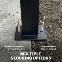 Outsunny Pawilon, 3x3,6 m wodoodporny stabilny pawilon ogrodowy z siatką na owady, dwuwarstwowy dach, do ogrodu, tarasu, czarny(m-7)