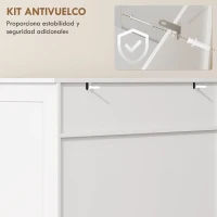 HOMCOM Armario para Zapatos con Puertas de Rejilla Cajón y Estantes Ajustables para 20 Pares de Zapatos 78x37x115,8 cm Blanco(m-7)