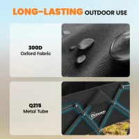 Outsunny Bolderkar Opvouwbare Transportkar met Verstelbare Handgreephoogte tot 68 kg Draagcapaciteit voor Sport Winkelen Camping Zwart(m-8)