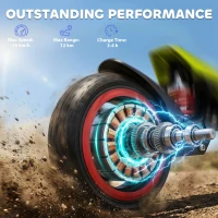 SPORTNOW Electric Scooter for Kids, Foldable E Scooter for Age Age 6+ with LED Display, RGB lights, Up to 16km/h, Green(m-5)